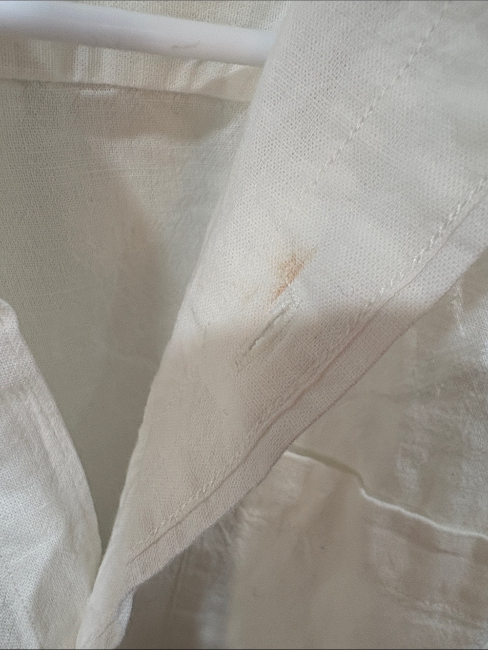 Buck Mason Women’s Cotton Linen Cut Off Short Sleeve Button Down Natural XS $148 - Picture 6 of 9